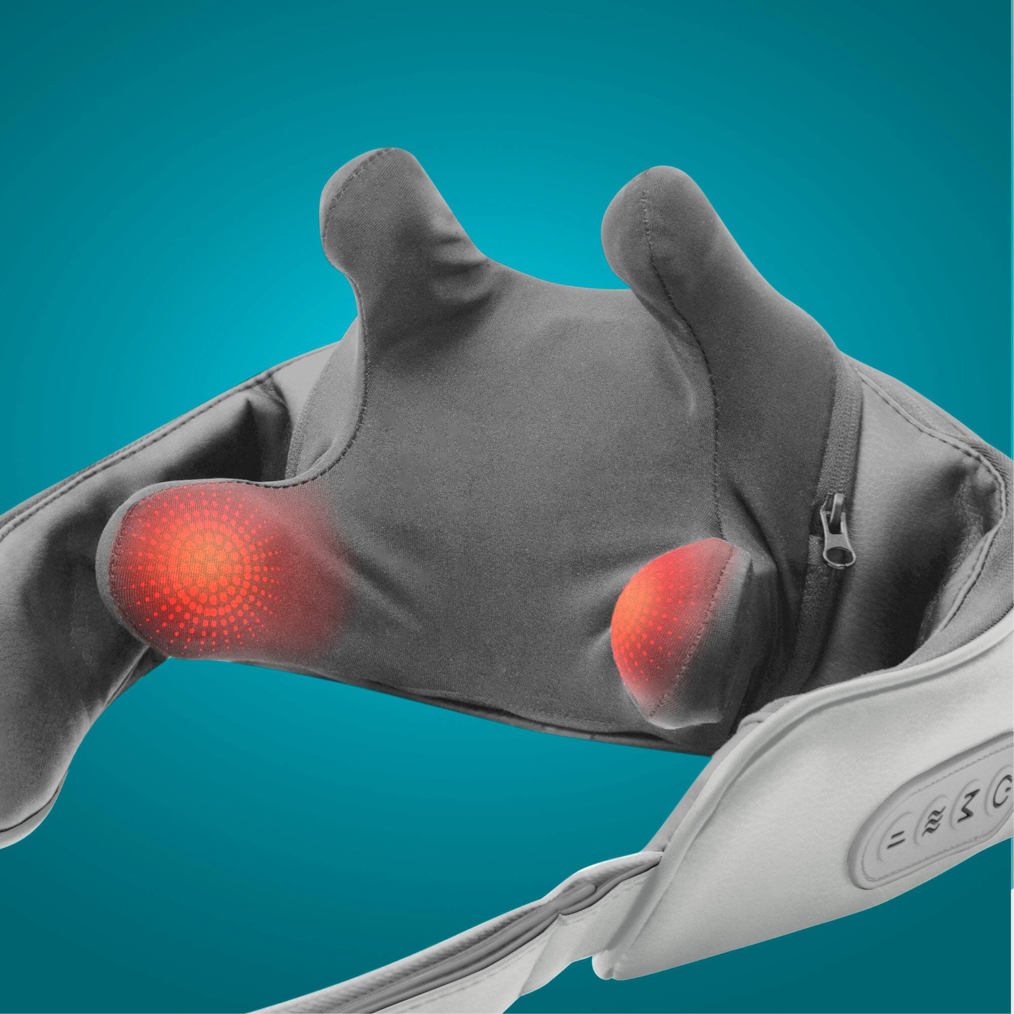 Alt View 12. Homedics - Deep Kneading Rechargeable Neck & Shoulder Massager with Heat - Gray.