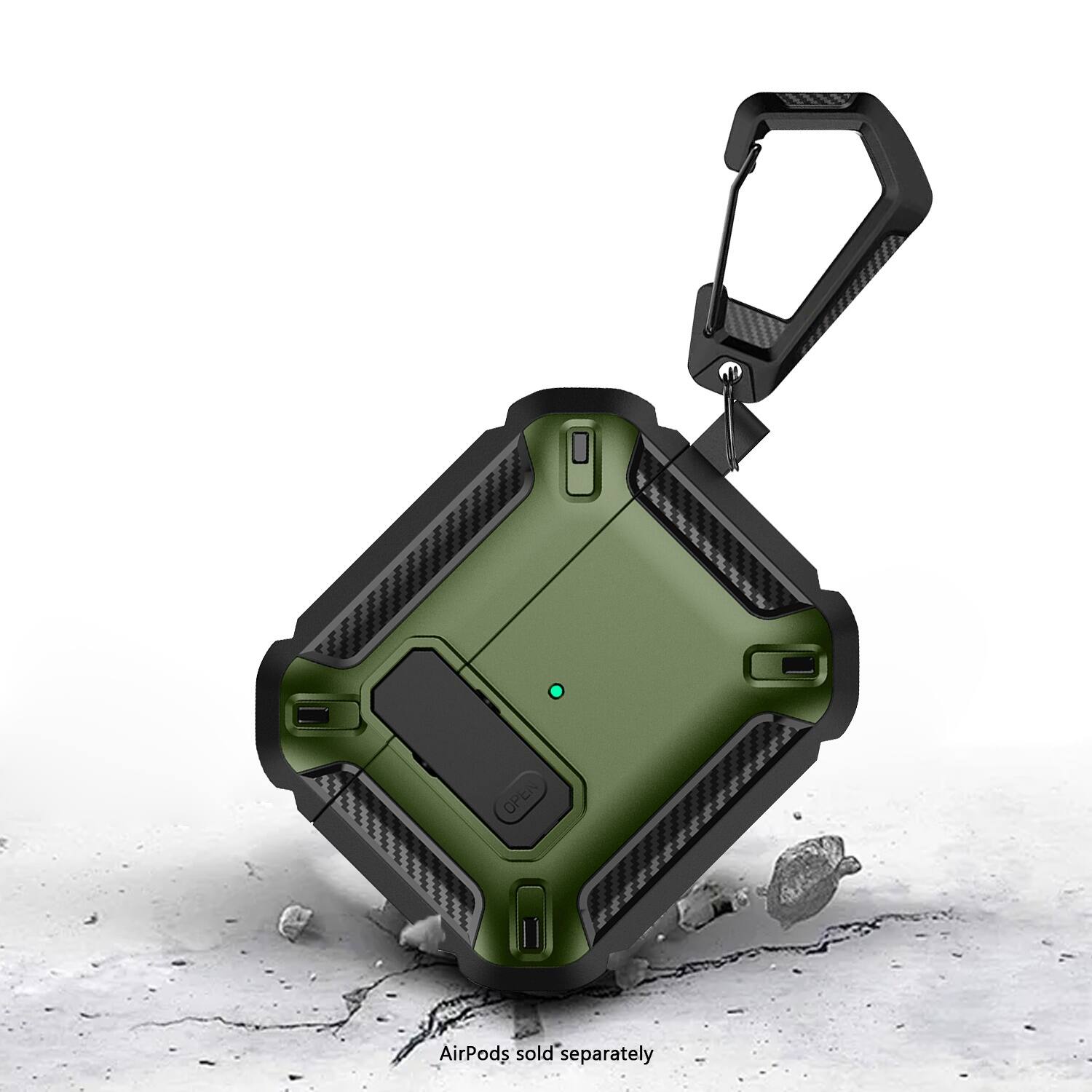 OPEN AirPods sold separately