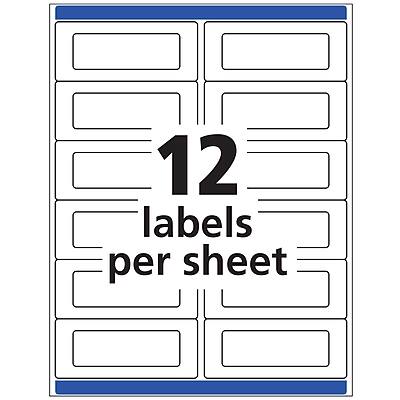 12 labels per sheet
