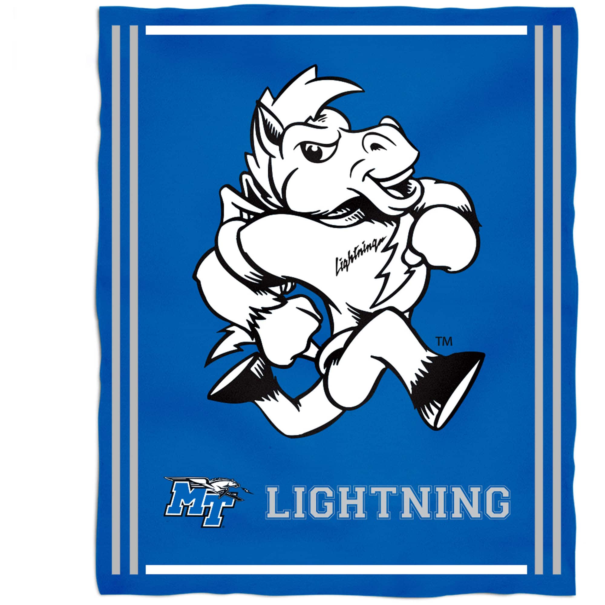 Vive La Fete - MTSU Blue Raiders 36'' x 48'' Children's Mascot Plush Blanket - Multicolor