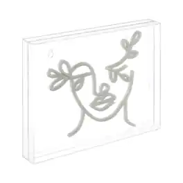 Jonathan Y - Teary Face 13.7" X 10.9" Contemporary Glam Acrylic Box USB Operated LED Neon Light - Blue