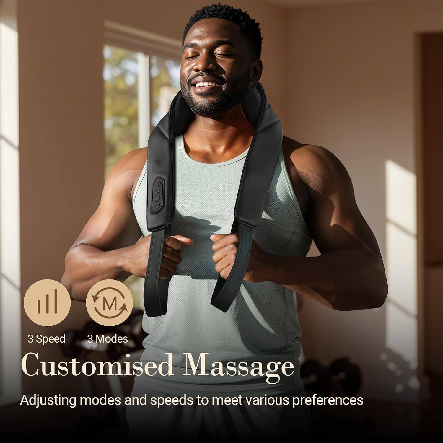 3 Speed  
3 Modes  
Customised Massage  
Adjusting modes and speeds to meet various preferences