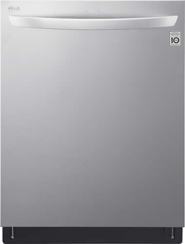 LG - 24" Top Control Smart Wi-Fi Enabled Dishwasher with QuadWash and Stainless Steel Tub-Front_Standard 