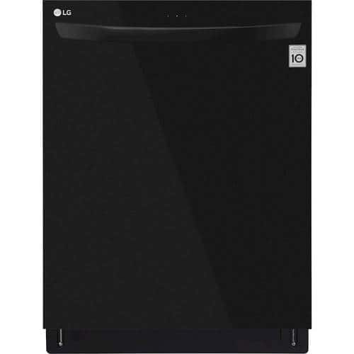 LG - 24" Top Control Smart Wi-Fi Enabled Dishwasher with QuadWash and Stainless Steel Tub-Front_Standard 