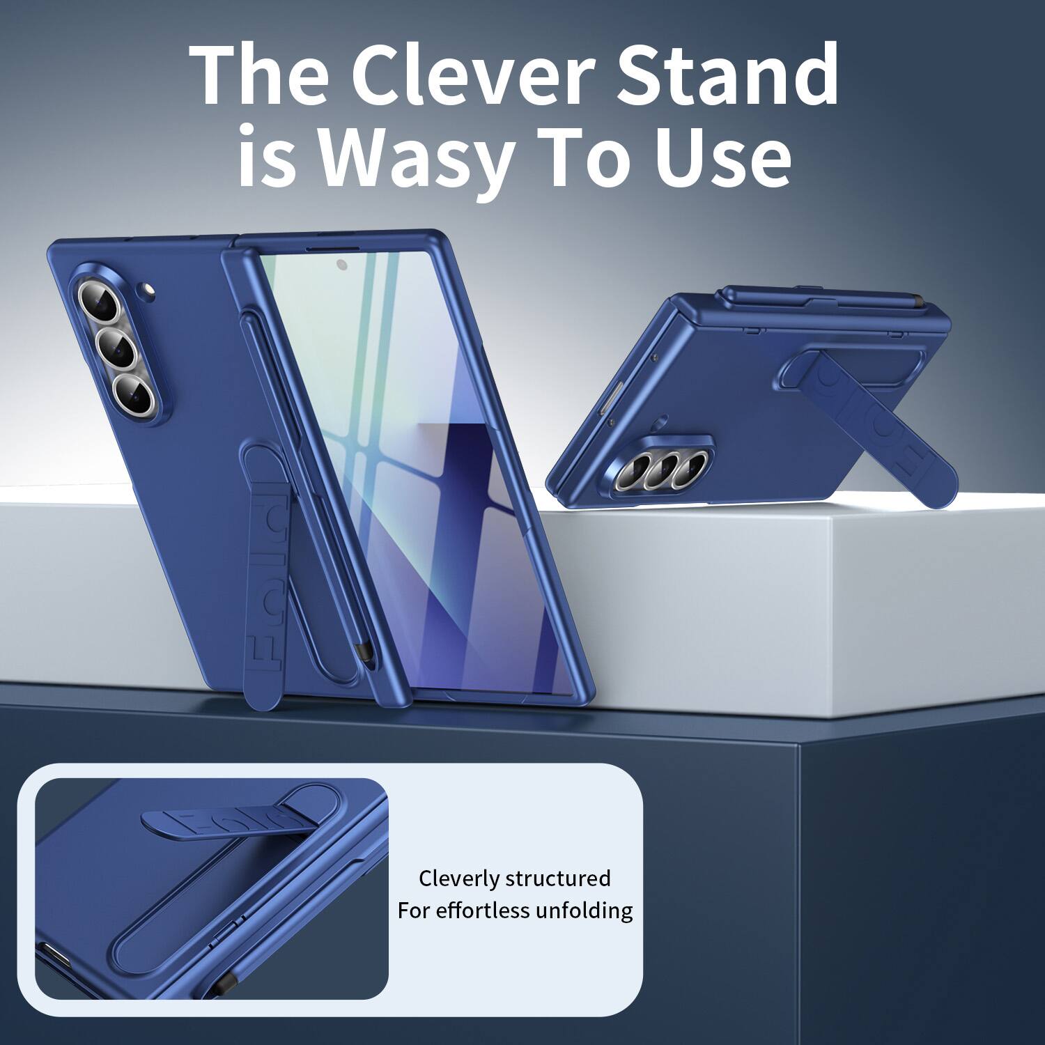 The Clever Stand is Wasy To Use  
Cleverly structured For effortless unfolding