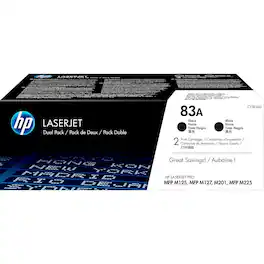 HP - 83A Standard Yield Toner Cartridge, 2 Pack (CF283AD) - Black