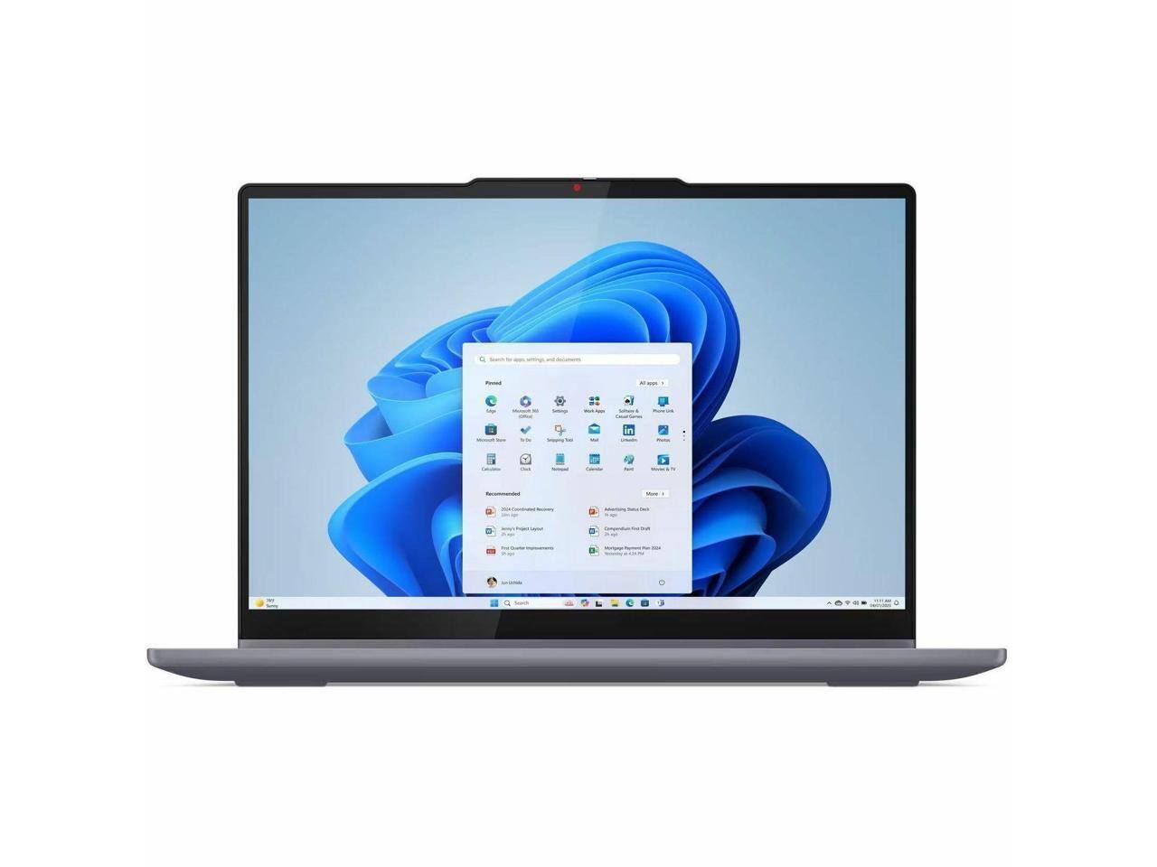 Alt View 3. Lenovo - Lenovo IdeaPad 5 14" Touch - Intel Core Ultra 7 - 16 GB - 1 TB SSD - Luna Gray - Windows 11 - Gray.