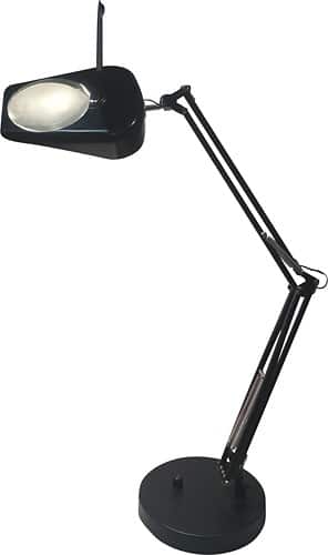 Angle Standard. Adesso - 10W Dimmable LED Desk Lamp - Black.
