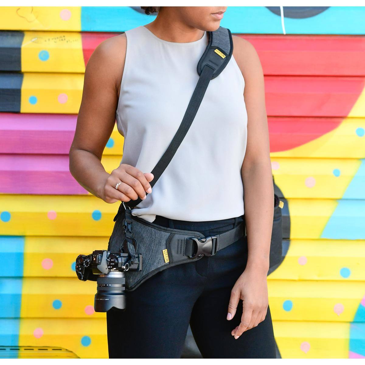 Alt View 5. Cotton Carrier - Cotton Carrier SlingBelt Carrying System with Tether for 1-Camera.