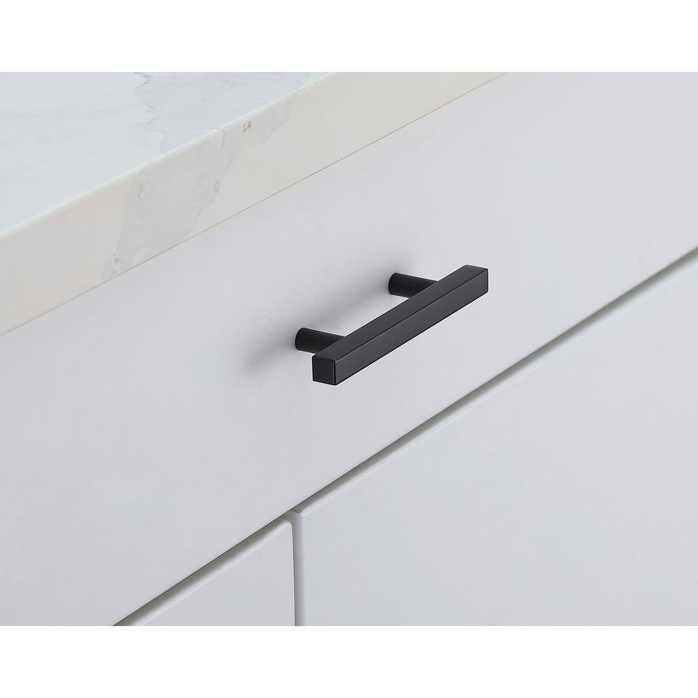 Alt View 1. Elegant Decor - Dior 3" Center to Center Matte Black Bar Pull Multipack (set of 10) - Matte Black.