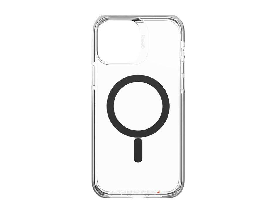 Front. ZAGG - Zagg Gear4 Piccadilly Snap Black Case for iPhone 13 Pro Max 5G - Black Clear Case.