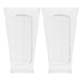 Unique Bargains - Soccer Shin Guards, Shin Pad with Hexagonal Pads for Football, L & 1 Pair - White