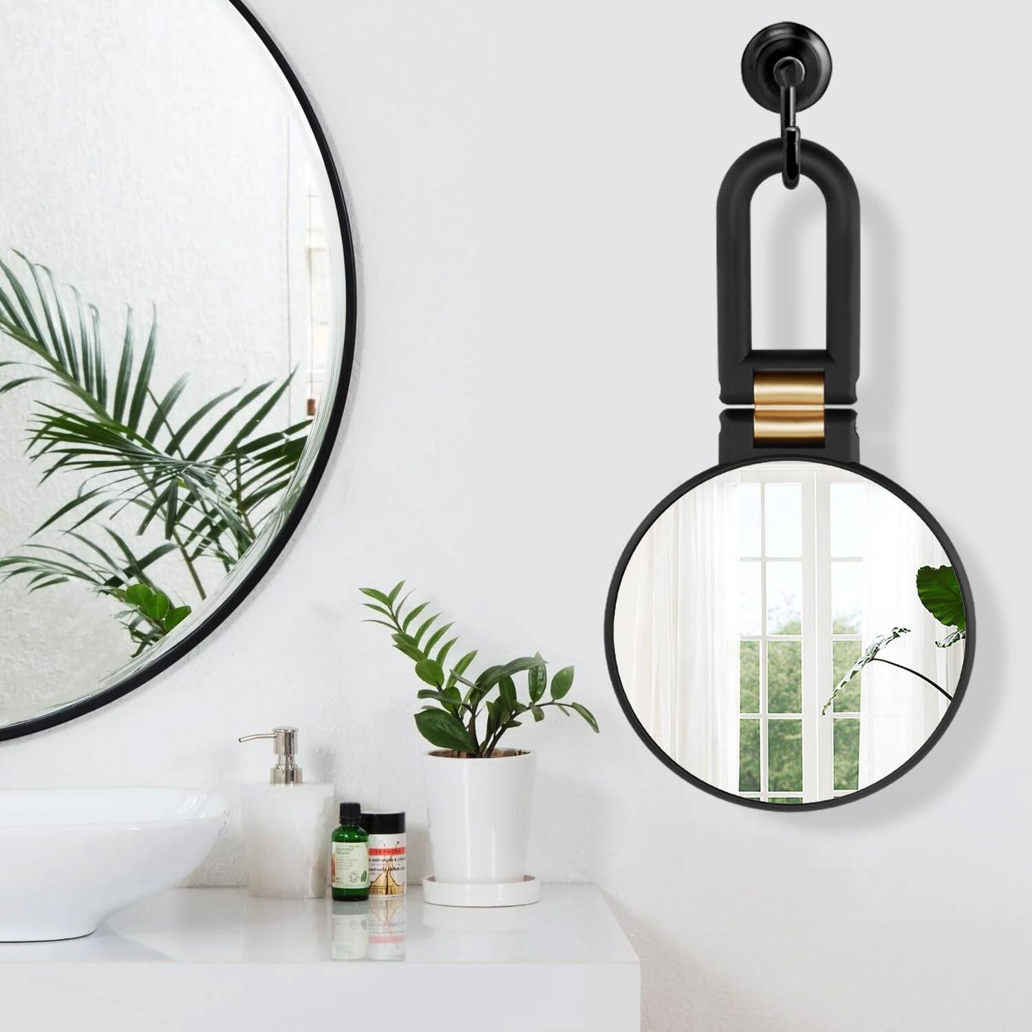 Alt View 5. Comfort Essence - Mirror Makeup Magnifying Desk High Quality Modern Design Elegant Stylish Professional User Friendly - Black.