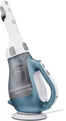 Black & Decker - 16V MAX* Bagless Cordless Hand Vac - White/Blue