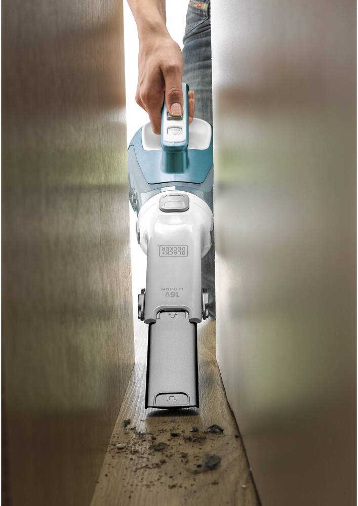 Alt View 13. Black & Decker - 16V MAX* Bagless Cordless Hand Vac - White/Blue.