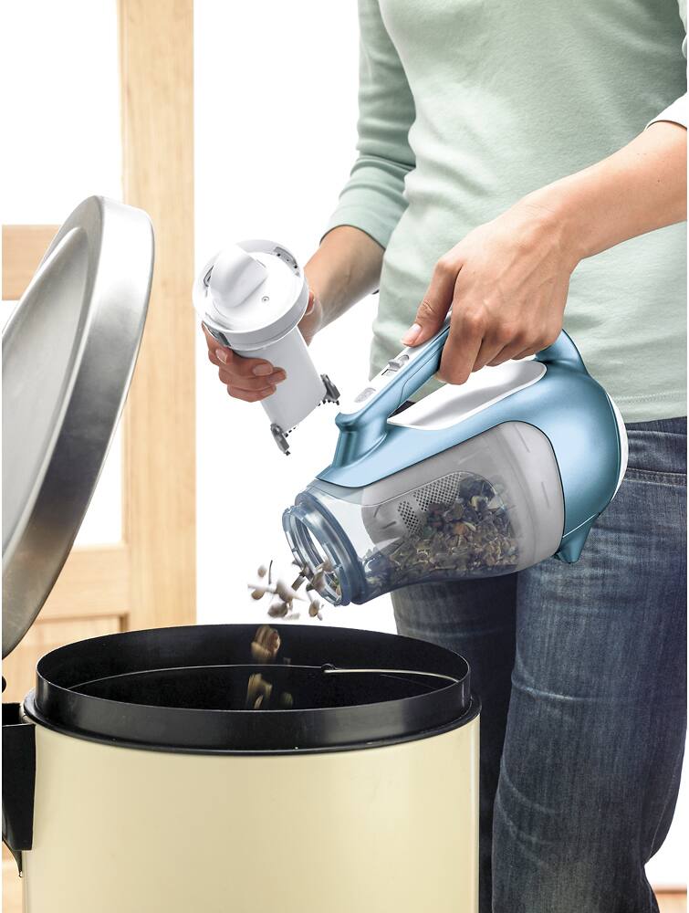 Alt View 14. Black & Decker - 16V MAX* Bagless Cordless Hand Vac - White/Blue.