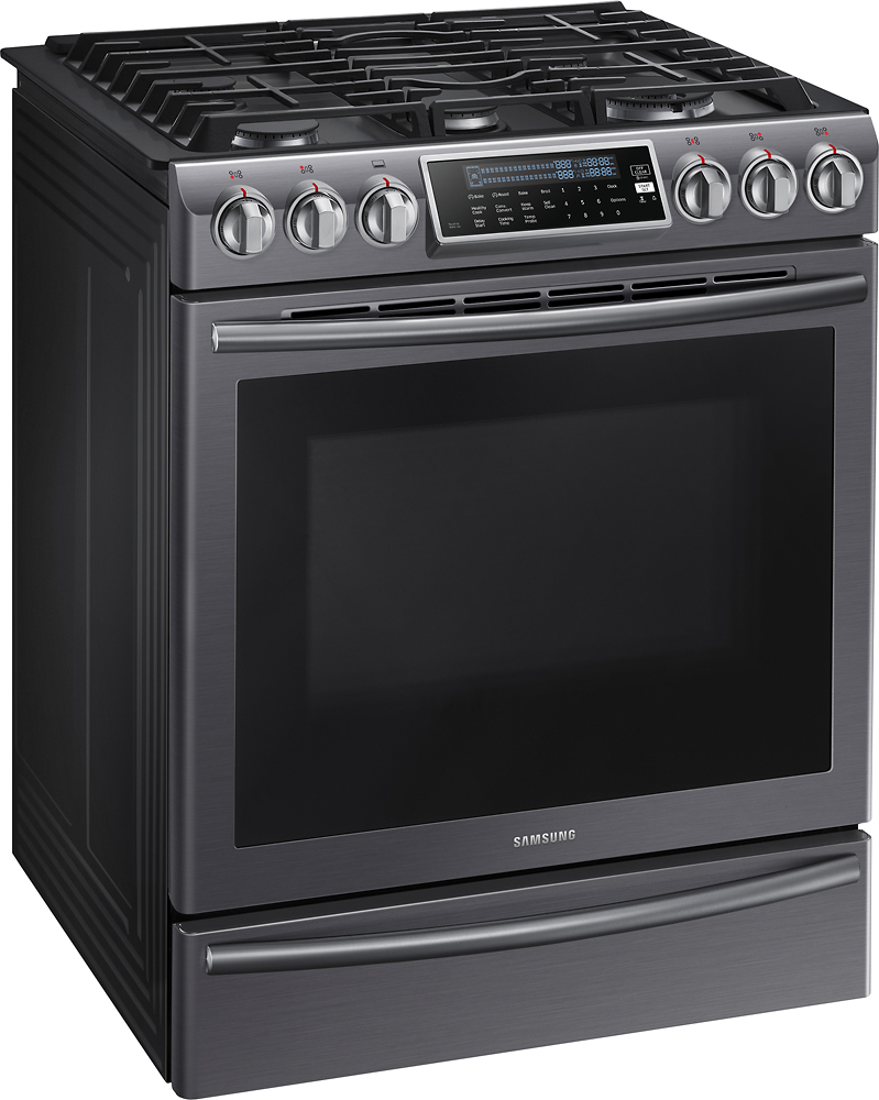 Angle View: Whirlpool - 5.1 Cu. Ft. Freestanding Gas Range - Stainless steel