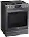 Angle. Samsung - 5.8 Cu. Ft. Self-Cleaning Fingerprint Resistant Slide-In Gas Convection Range - Black Stainless Steel.