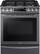 Front. Samsung - 5.8 Cu. Ft. Self-Cleaning Fingerprint Resistant Slide-In Gas Convection Range - Black Stainless Steel.