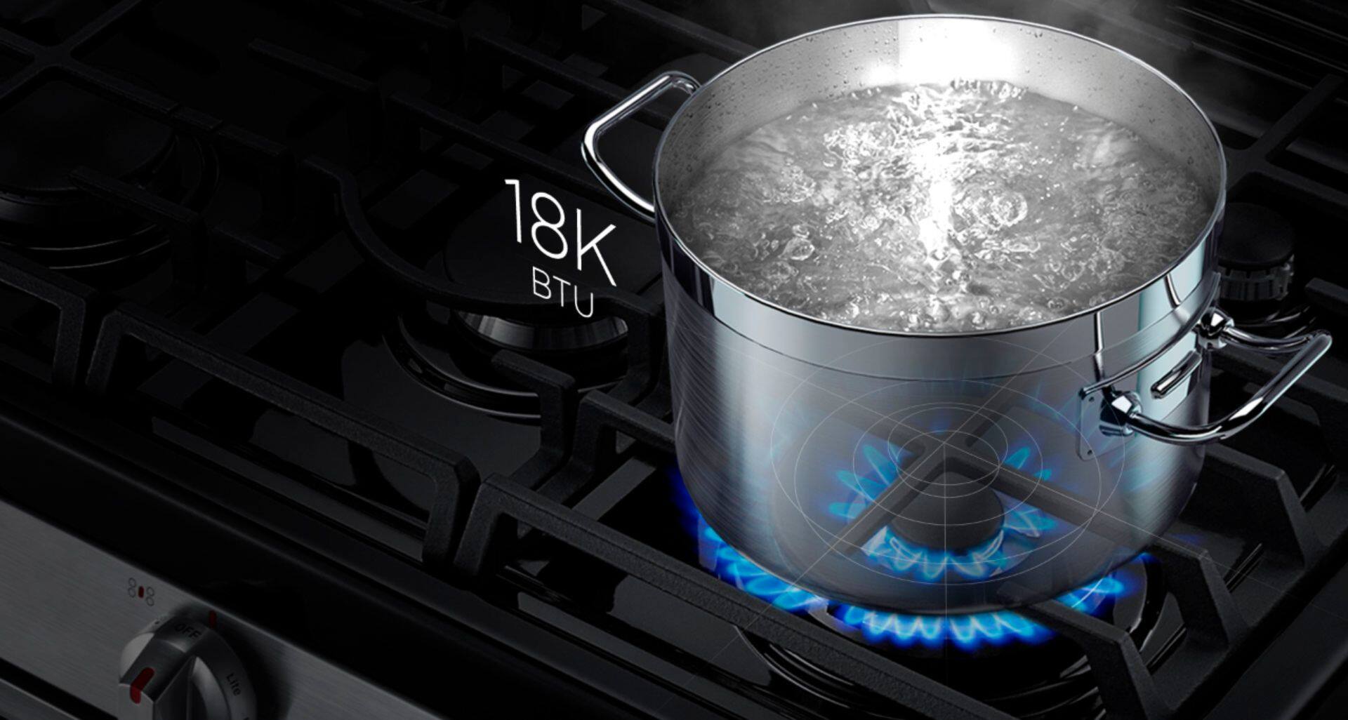 5.8 cu. ft. Slide-In Gas Range with True Convection in Stainless Steel Range  - NX58H9500WS/AA