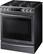Left. Samsung - 5.8 Cu. Ft. Self-Cleaning Fingerprint Resistant Slide-In Gas Convection Range - Black Stainless Steel.