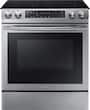 Samsung - 5.8 Cu. Ft. Electric Self-Cleaning Slide-In Range with Convection - Stainless Steel - Larger Front