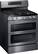 Angle. Samsung - Flex Duo 5.8 Cu. Ft. Self-Cleaning Freestanding Fingerprint Resistant Gas Convection Range - Black Stainless Steel.