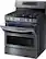 Alt View 13. Samsung - Flex Duo 5.8 Cu. Ft. Self-Cleaning Freestanding Fingerprint Resistant Gas Convection Range - Black Stainless Steel.