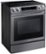 Angle Zoom. Samsung - 5.8 Cu. Ft. Electric Self-Cleaning Fingerprint Resistant Slide-In Range with Convection - Black Stainless Steel.