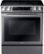 Front Zoom. Samsung - 5.8 Cu. Ft. Electric Self-Cleaning Fingerprint Resistant Slide-In Range with Convection - Black Stainless Steel.