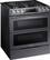 Angle. Samsung - Flex Duo™ 5.8 Cu. Ft. Self-Cleaning Fingerprint Resistant Slide-In Gas Convection Range - Black Stainless Steel.