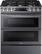 Front. Samsung - Flex Duo™ 5.8 Cu. Ft. Self-Cleaning Fingerprint Resistant Slide-In Gas Convection Range - Black Stainless Steel.