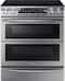 Samsung - 5.8 Cu. Ft. Electric Flex Duo Self-Cleaning Slide-In Smart Range with Convection - Stainless Steel-Front_Standard