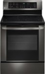 Front Zoom. LG - 6.3 Cu. Ft. Freestanding Electric Convection Range - Black Stainless Steel.