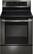 Front. LG - 6.3 Cu. Ft. Freestanding Electric Convection Range - Black Stainless Steel.
