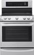 LG - 6.3 Cu. Ft. Self-Cleaning Freestanding Electric Range with ProBake Convection - Stainless-Steel - Larger Front