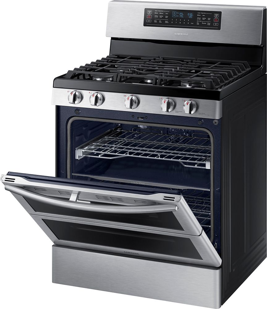 Samsung Flex Duo 5.8 Cu. Ft. Self-Cleaning Slide-In Gas Convection Range  Stainless Steel NX58K9850SS - Best Buy