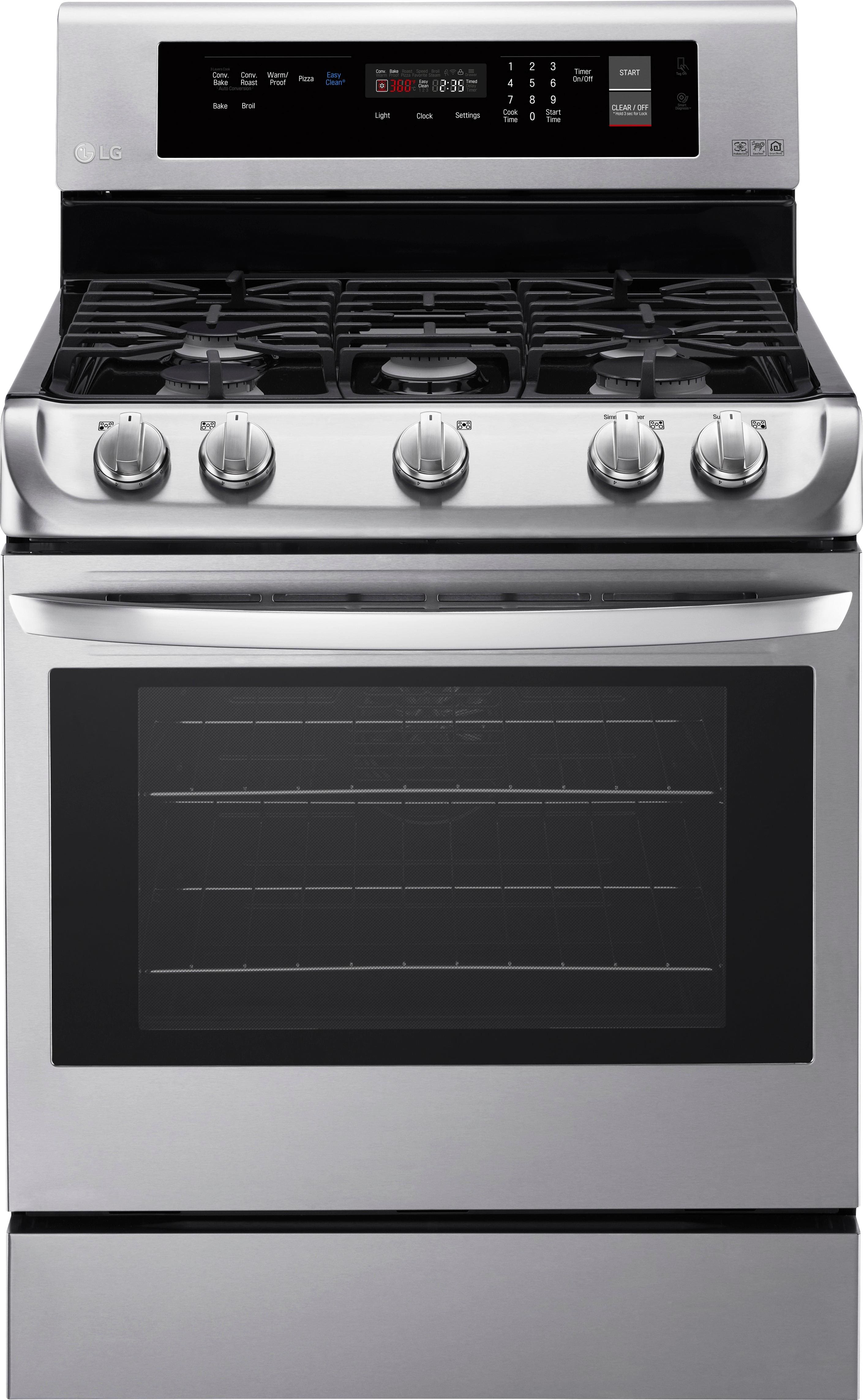 Best Buy LG 6.3 Cu. Ft. Freestanding Gas Range with ProBake Convection
