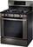 Left. LG - 5.4 Cu. Ft. Freestanding Gas Range - Black Stainless Steel.