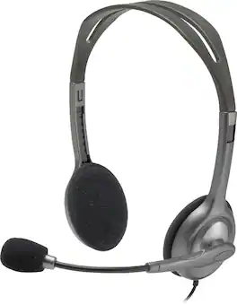 Logitech - H111 On-Ear Headphones - Gray