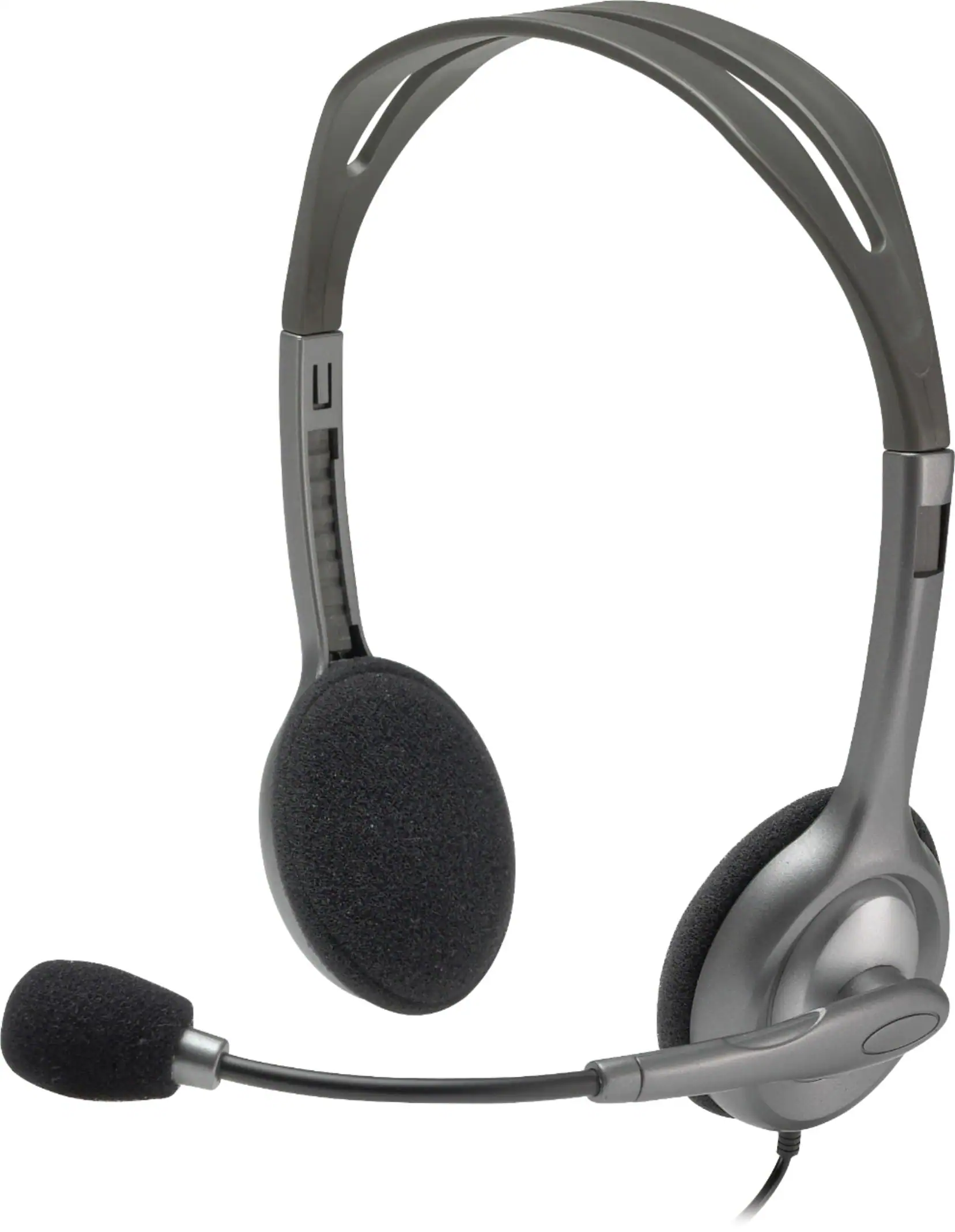 Angle. Logitech - H111 On-Ear Headphones - Gray.