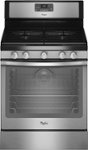 Front. Whirlpool - 30" Self-Cleaning Freestanding Gas Convection Range - Stainless steel.