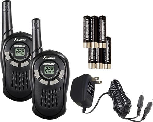 Front Standard. Cobra - microTALK 16-Mile 22-Channel FRS/GMRS 2-Way Radio (Pair).
