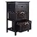 Front. Costway - Black Night Stand 3 Tiers 1 Drawer Bedside End Table Organizer Wood with 2 Baskets - Black.