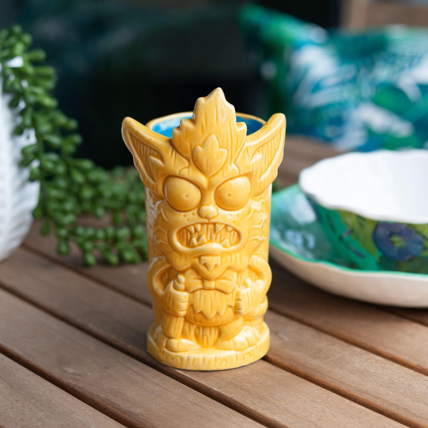 Alt View 4. ThinkGeek - Geeki Tikis Rick & Morty Squanchy Mug | Ceramic Tiki Style Cup | Holds 13 Ounces - Yellow.