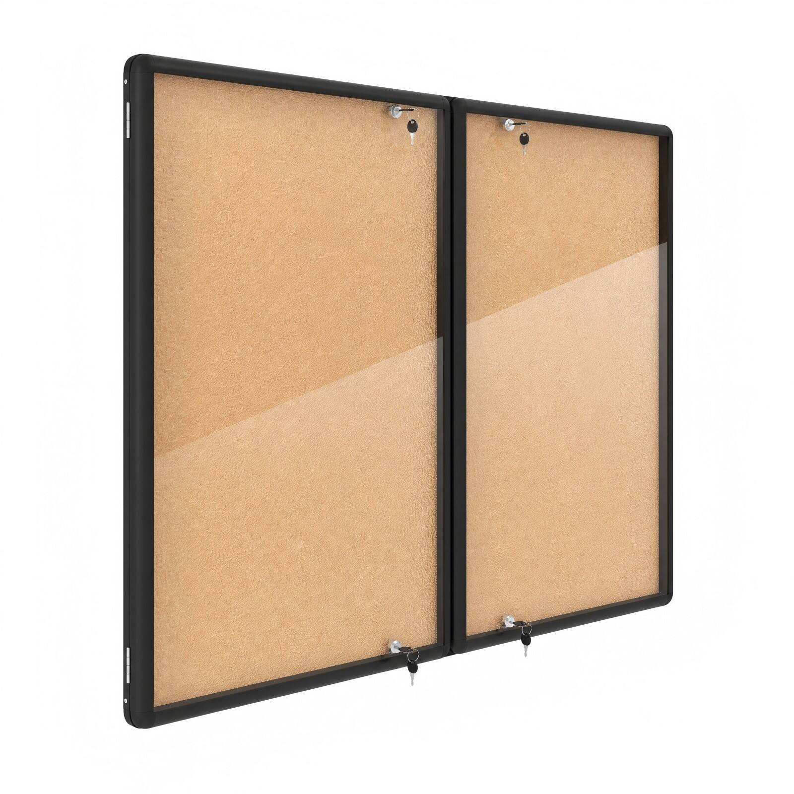 Alt View 9. Costway - Costway 47.5" x 35.5" Enclosed Bulletin Board with Aluminum Frame, Felt Surface for School - Black.