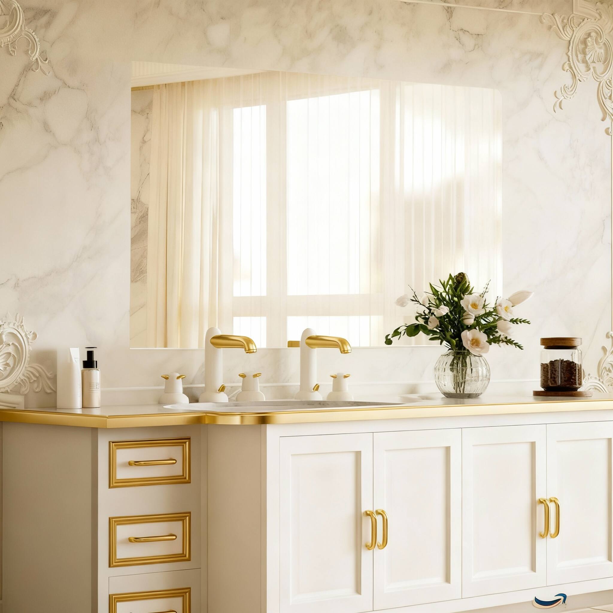 Front. OMOMMD - Deep-Frame Wall Mirror, Tempered Glass, Horizontal/Vertical Mount - Silver 32"L x 24"W.