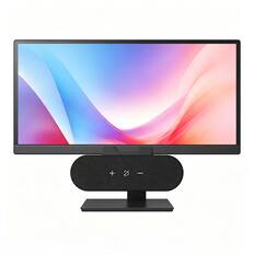 Front. Dazzed Corner - USB-C Computer Speakers for Desktop PC, 14W Stereo Sound with Touch Control - Black.