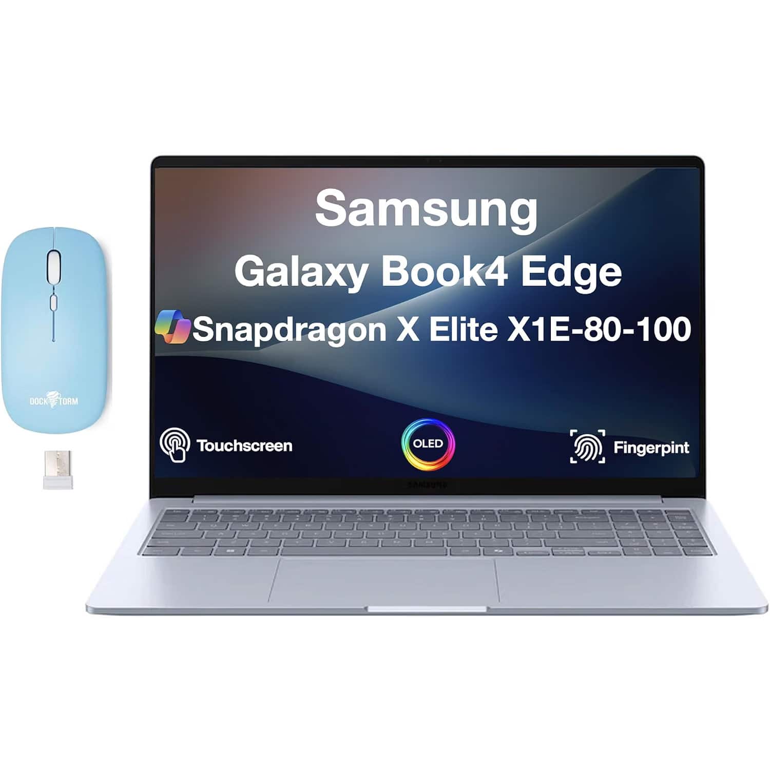 Samsung - Galaxy Book4 Edge AI-Powered Laptop 16" AMOLED Touch 2.8K Display - Sapphire Blue