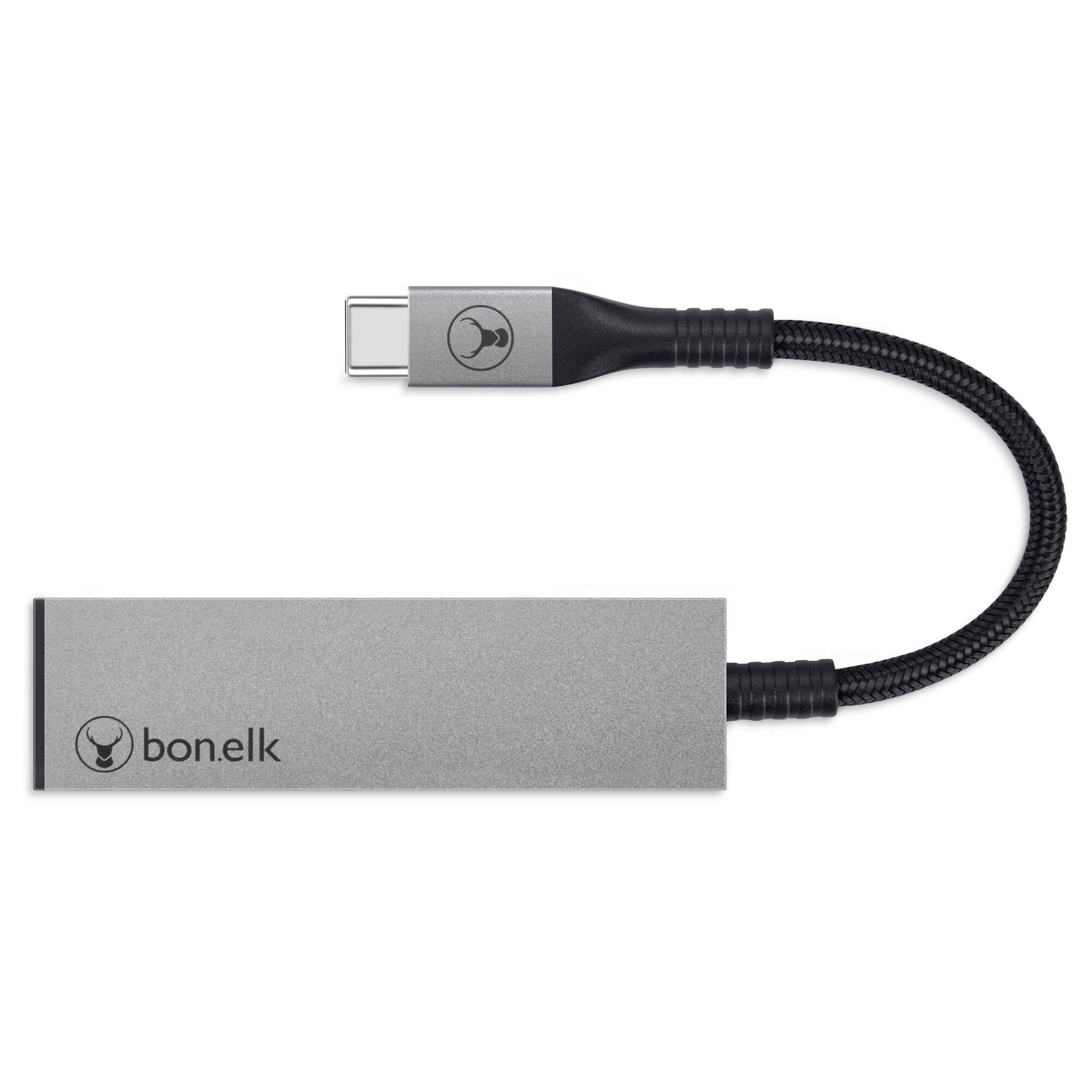 Front. Bonelk - BonElk Long-Life USB-C to 2-Port USB 3.0 Slim Hub - Space Grey - Space Grey.